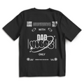 Dad Vibes Only – White Oversize T-Shirt – Streetwear für Väter – Rückenansicht | Vaterstück