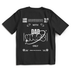 Dad Vibes Only – White Oversize T-Shirt – Streetwear für Väter – Rückenansicht | Vaterstück