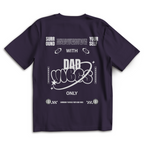 Dad Vibes Only – Purple Night Oversize T-Shirt – Streetwear für Väter – Rückenansicht | Vaterstück