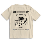 Dad Vibes Only – Sand Oversize T-Shirt – Streetwear für Väter – Rückenansicht | Vaterstück