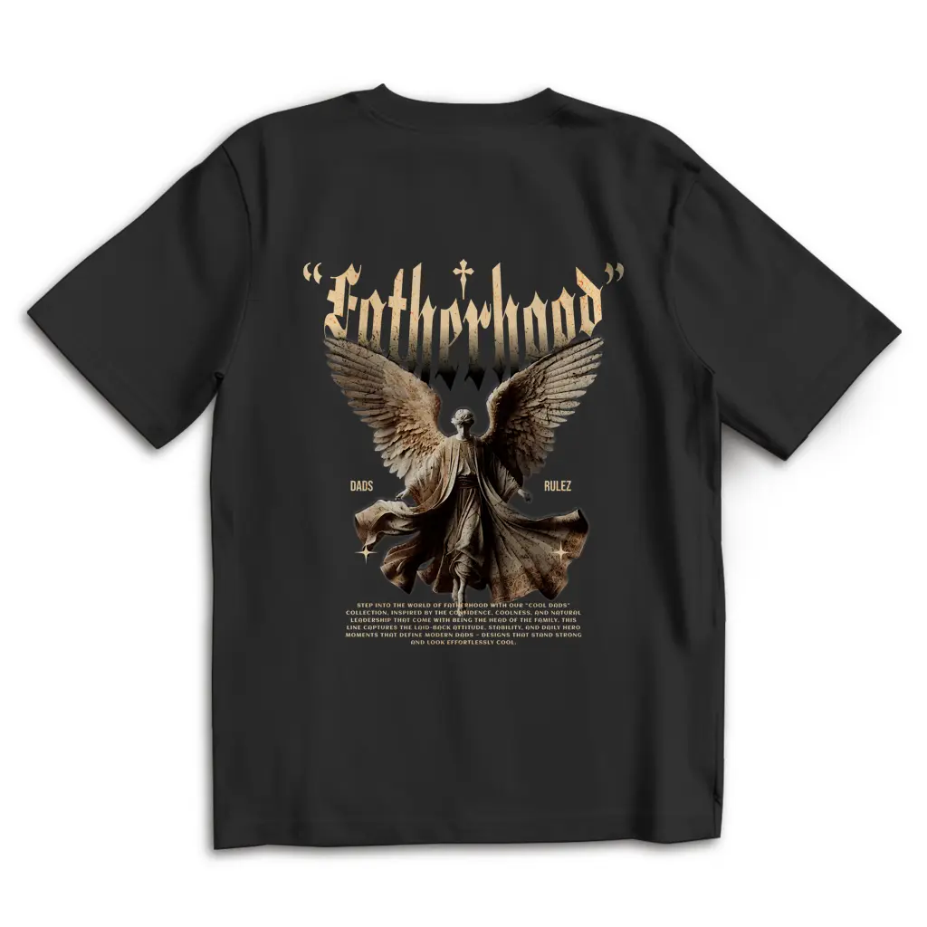Guardian Legacy – Black Oversize T-Shirt – Streetwear für Väter – Rückenansicht | Vaterstück