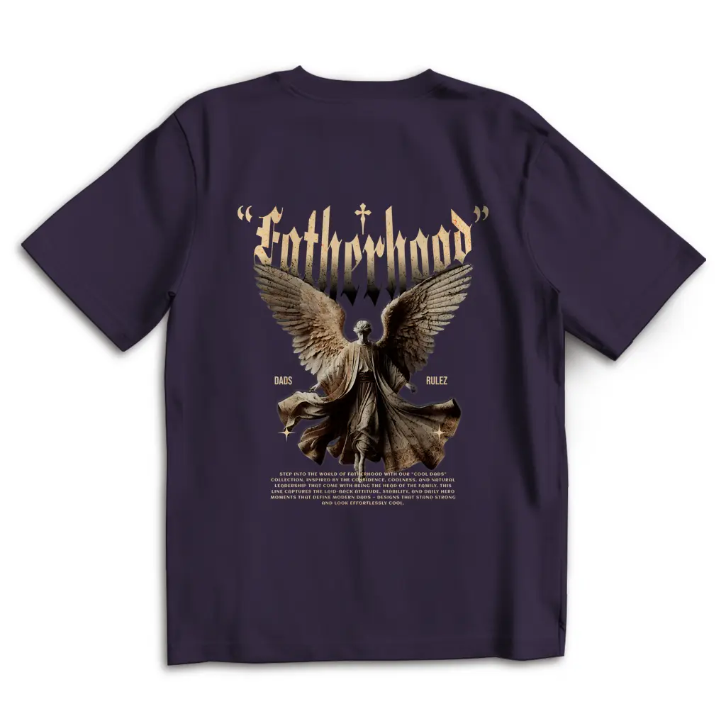 Guardian Legacy – Purple Night Oversize T-Shirt – Streetwear für Väter – Rückenansicht | Vaterstück