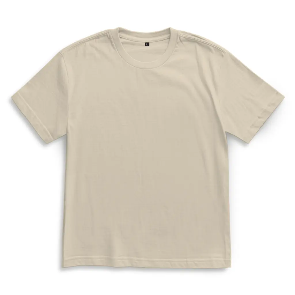 Set The Standard – Sand Oversize T-Shirt – Streetwear für Väter – Frontansicht | Vaterstück