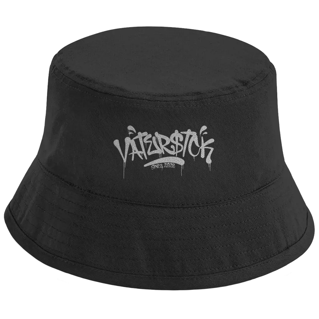 Signature Tag – Grey Anglerhut – Streetwear für Väter – Frontansicht | Vaterstück