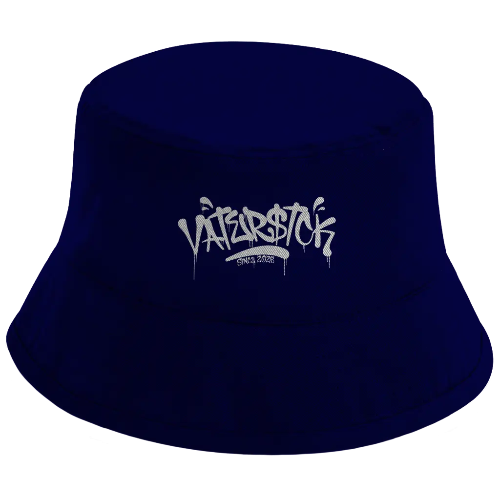 Signature Tag – Navy Anglerhut – Streetwear für Väter – Frontansicht | Vaterstück