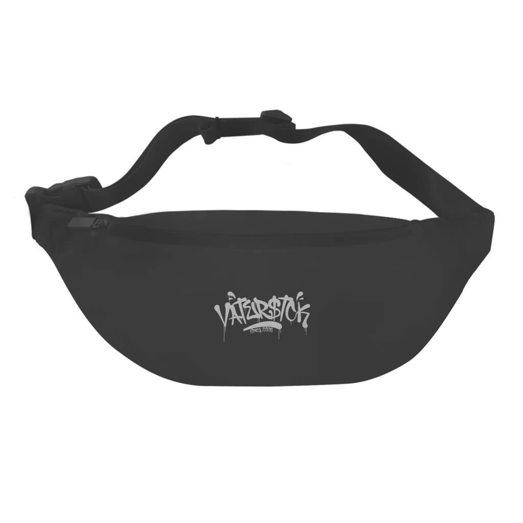 Signature Tag – Black Bauchtasche – Streetwear für Väter – Frontansicht | Vaterstück