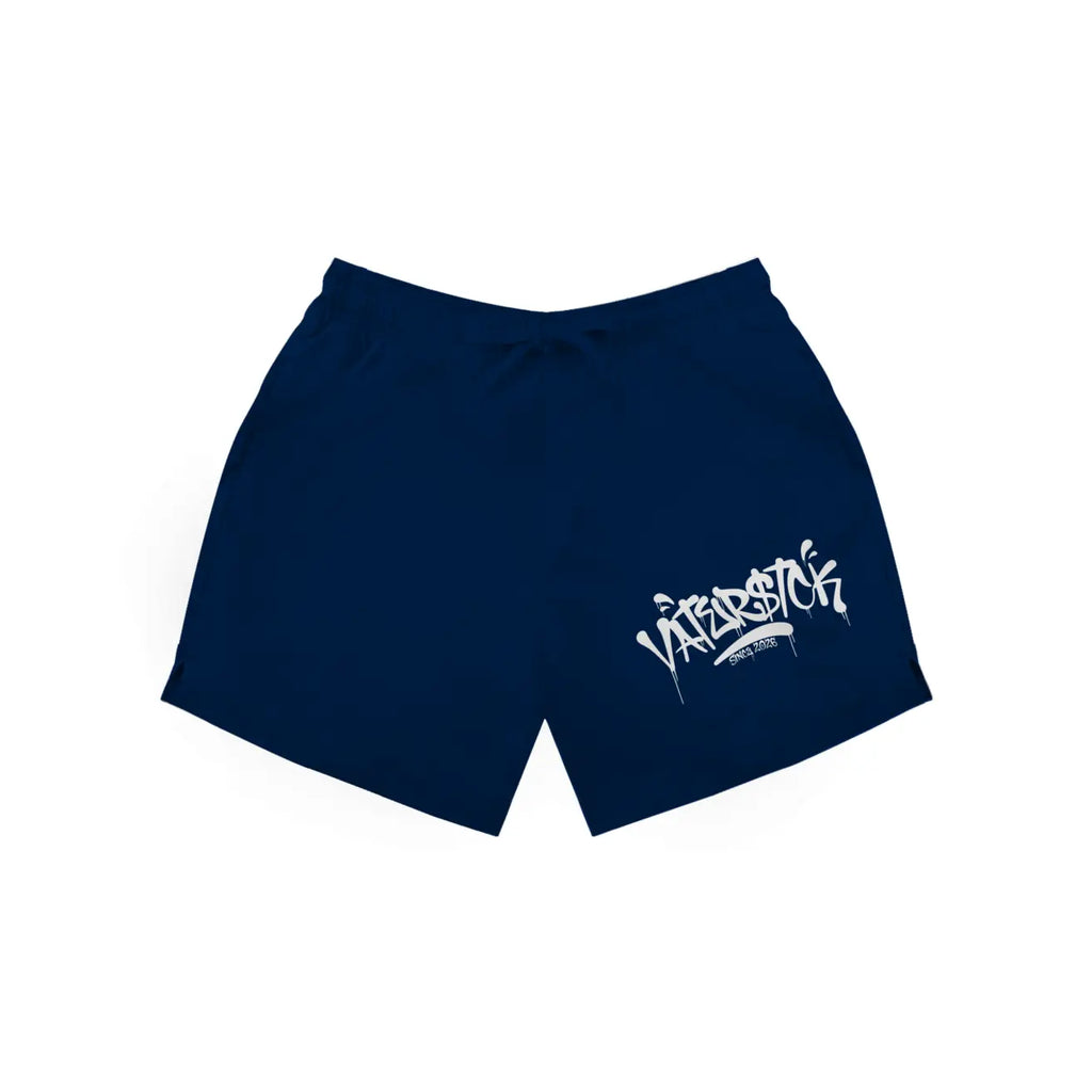 Signature Tag – French Navy Badehose – Streetwear für Väter – Frontansicht | Vaterstück