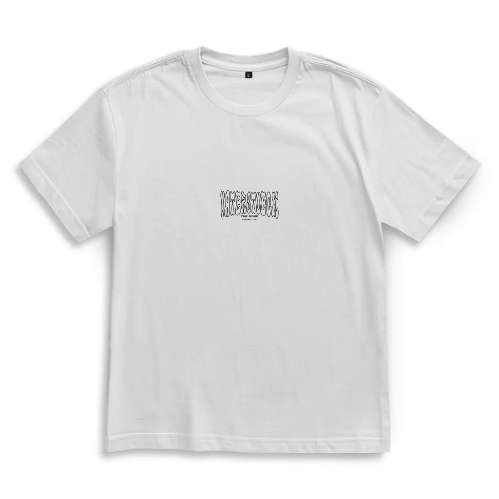 Distorted Outlines – Purple Night Oversize T-Shirt – Streetwear für Väter – Frontansicht | Vaterstück