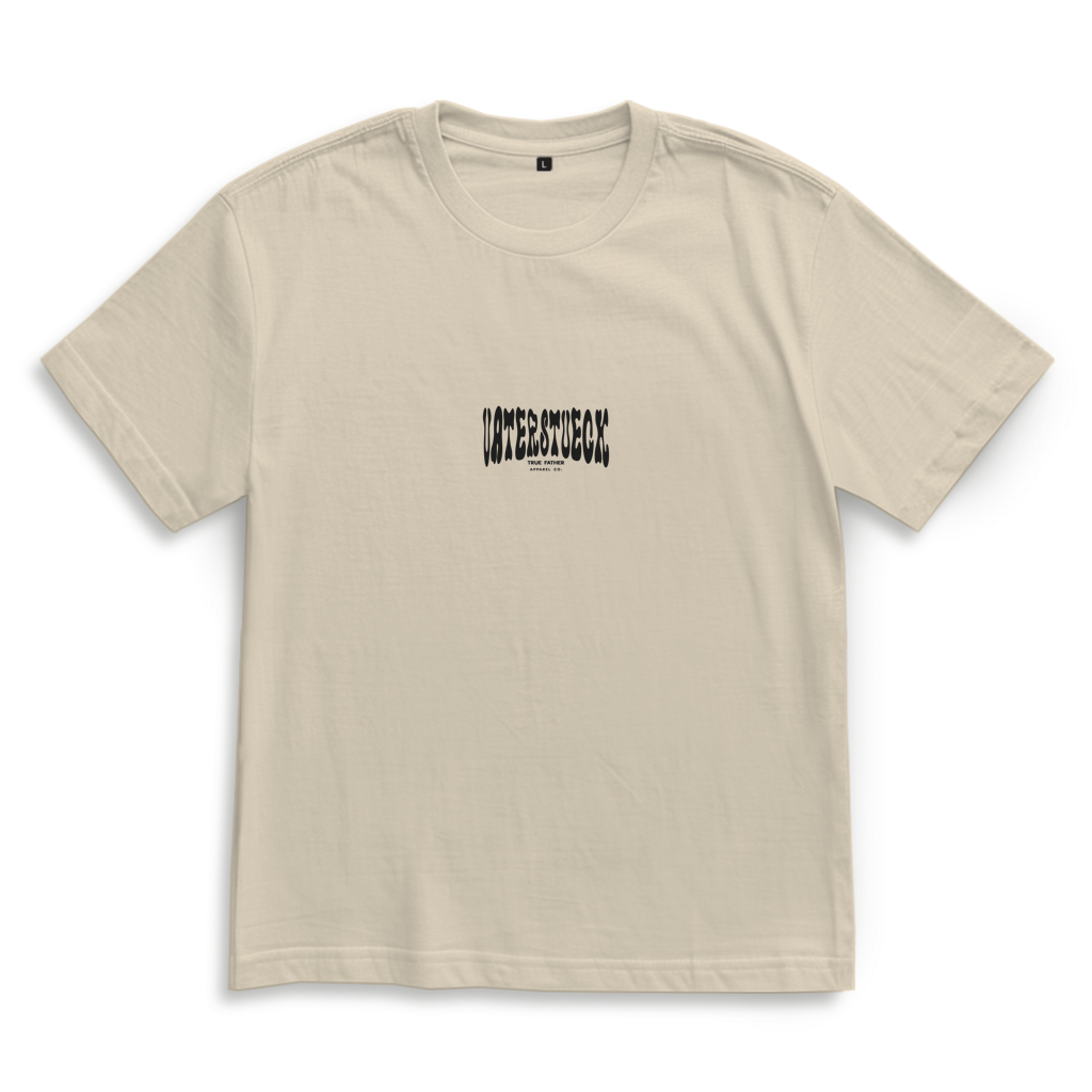 Distorted – Sand Oversize T-Shirt – Streetwear für Väter – Frontansicht | Vaterstück