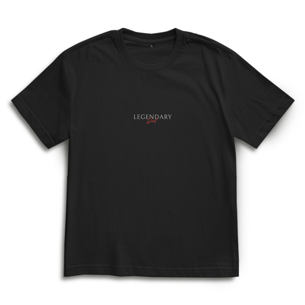 Legendary Dad – White Oversize T-Shirt – Streetwear für Väter – Frontansicht | Vaterstück
