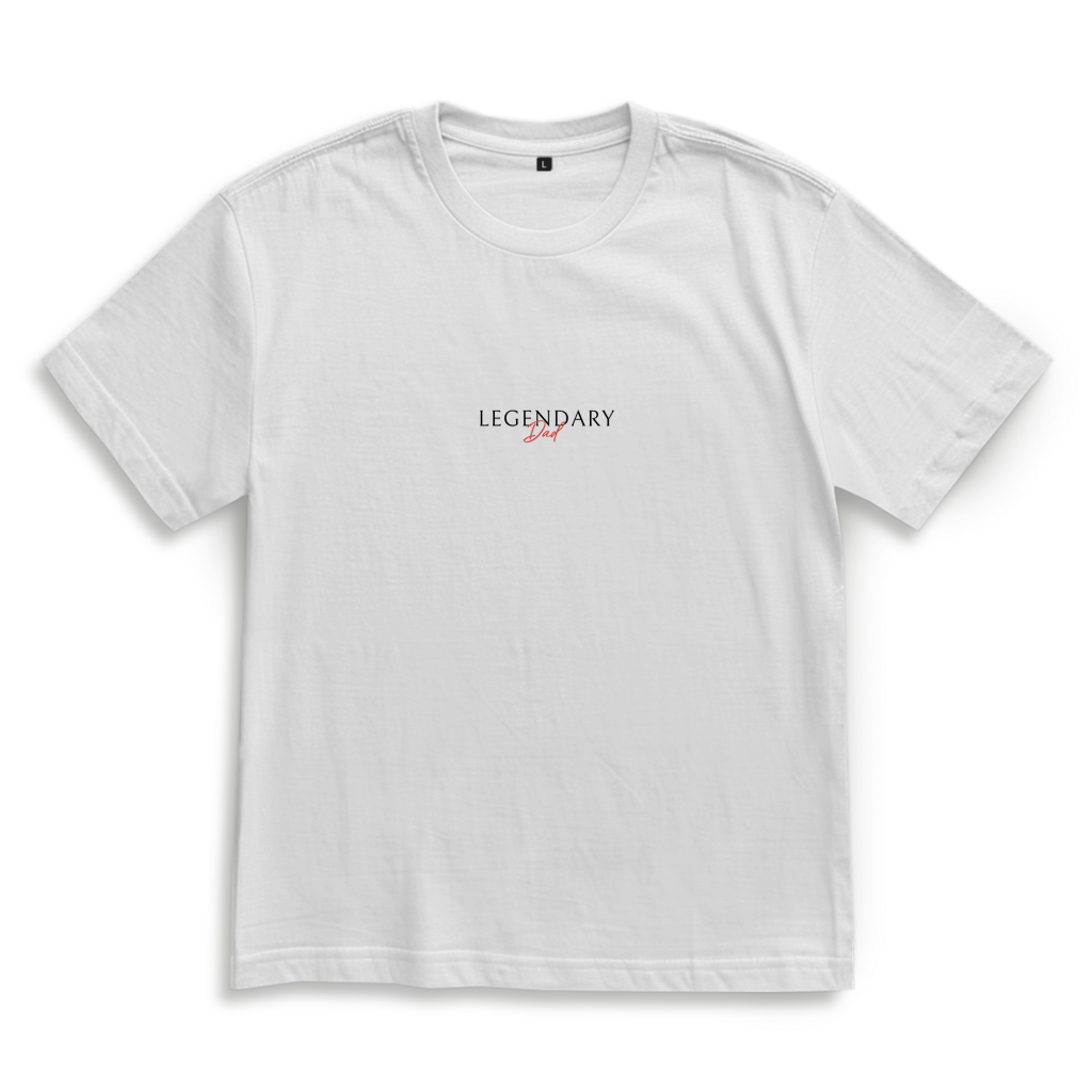 Legendary Dad – Black Oversize T-Shirt – Streetwear für Väter – Frontansicht | Vaterstück