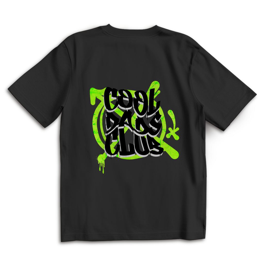 Cool Dads Club Graffiti – Black Oversize T-Shirt – Streetwear für Väter – Rückenansicht | Vaterstück