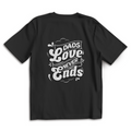 Dads Love Never Ends – Black Oversize T-Shirt – Streetwear für Väter – Rückenansicht | Vaterstück