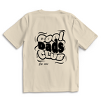 Cool Dads Club – Sand Oversize T-Shirt – Streetwear für Väter – Rückenansicht | Vaterstück