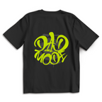 Dad Mode Smile – Black Oversize T-Shirt – Streetwear für Väter – Rückenansicht | Vaterstück