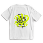Dad Mode Smile – White Oversize T-Shirt – Streetwear für Väter – Rückenansicht | Vaterstück