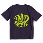 Dad Mode Smile – Purple Night Oversize T-Shirt – Streetwear für Väter – Rückenansicht | Vaterstück