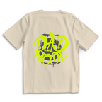Dad Mode Smile – Sand Oversize T-Shirt – Streetwear für Väter – Rückenansicht | Vaterstück