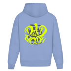 Dad Mode Smile – Powder Blue Oversize Hoodie – Streetwear für Väter – Rückenansicht | Vaterstück