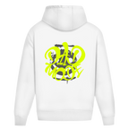 Dad Mode Smile – White Oversize Hoodie – Streetwear für Väter – Rückenansicht | Vaterstück