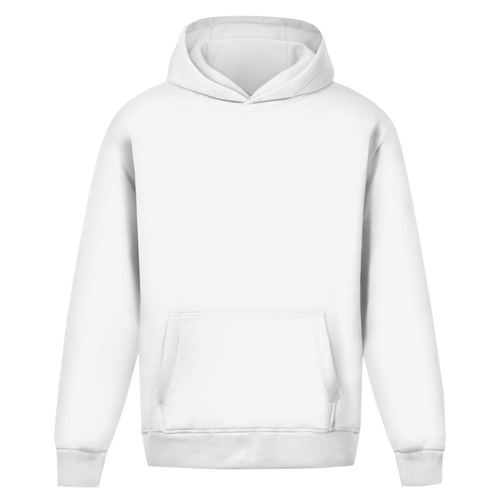 Dad Mode Smile – White Oversize Hoodie – Streetwear für Väter – Frontansicht | Vaterstück