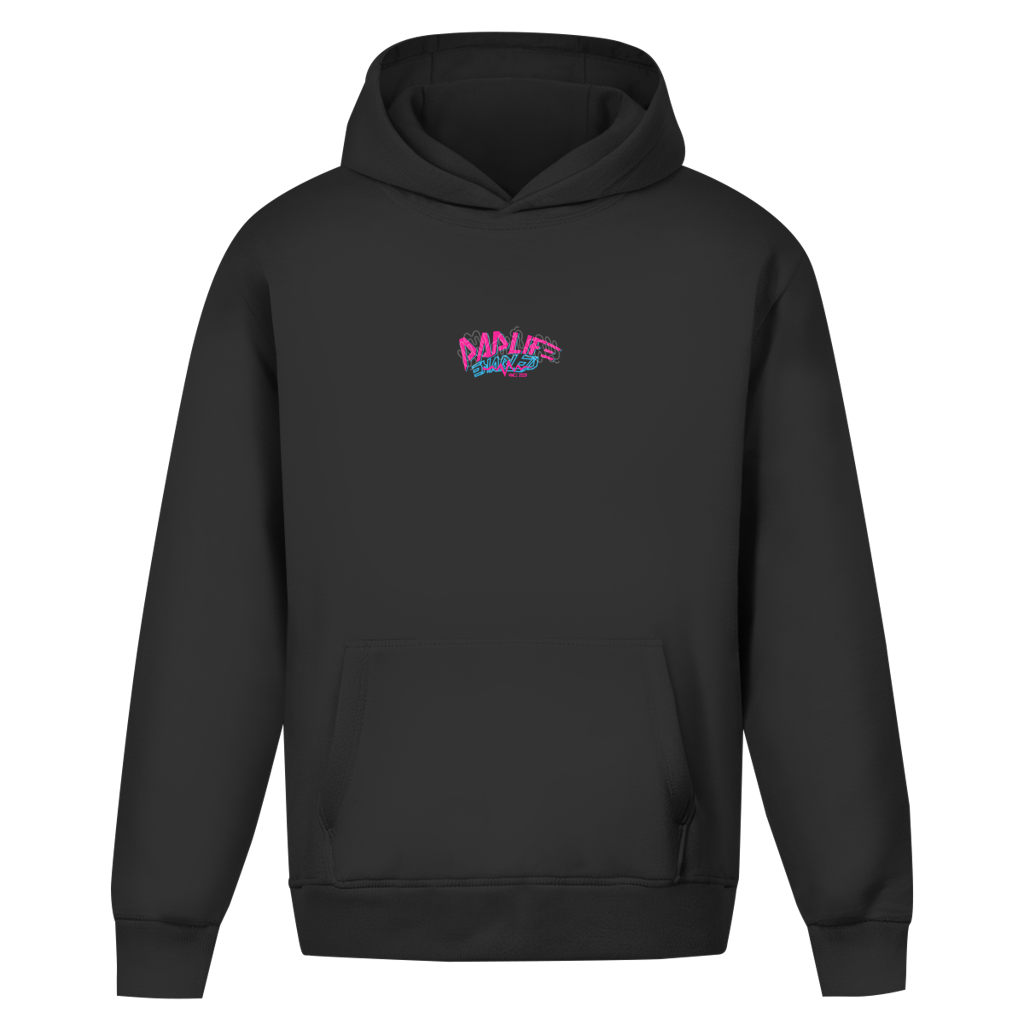 Dadlife Enable – Black Oversize Hoodie – Streetwear für Väter – Frontansicht | Vaterstück