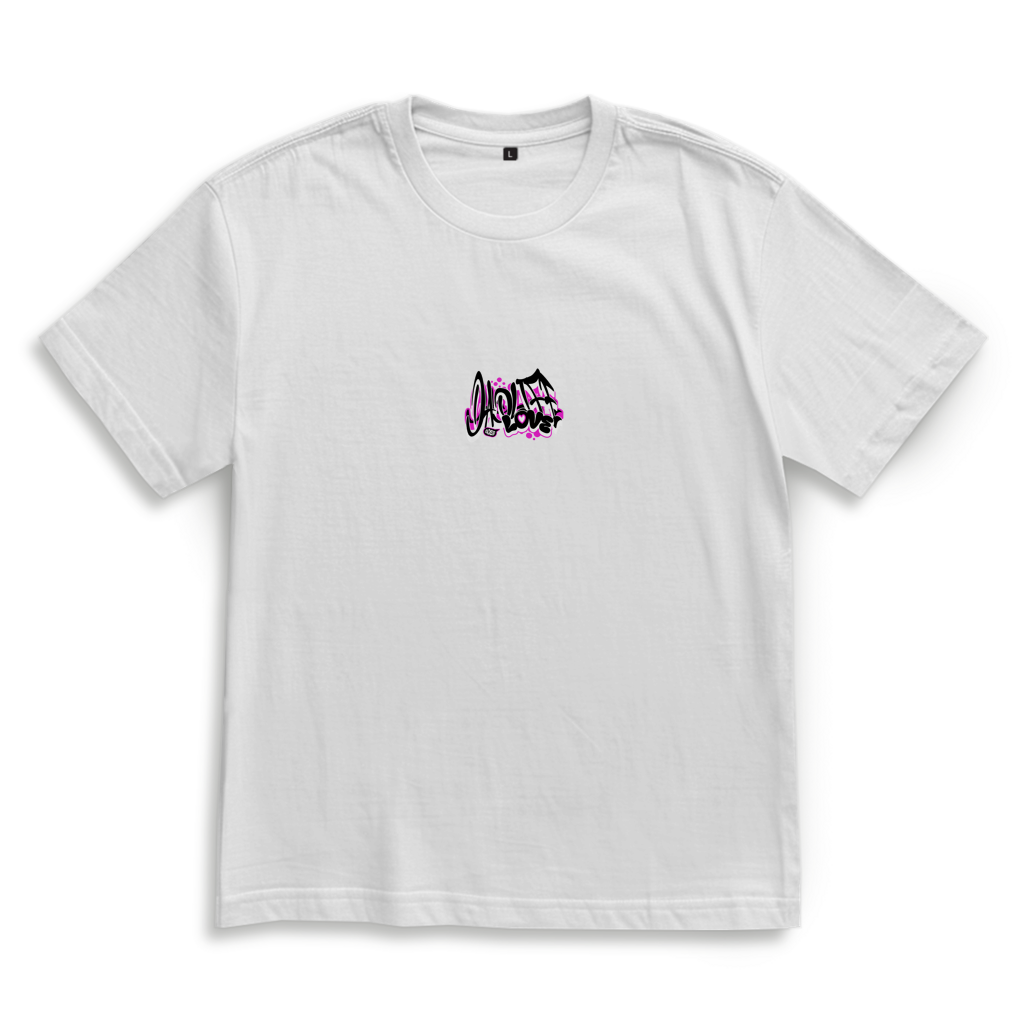 Dadlife Love – White Oversize T-Shirt – Streetwear für Väter – Frontansicht | Vaterstück
