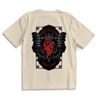 Protector – Sand Oversize T-Shirt – Streetwear für Väter – Rückenansicht | Vaterstück