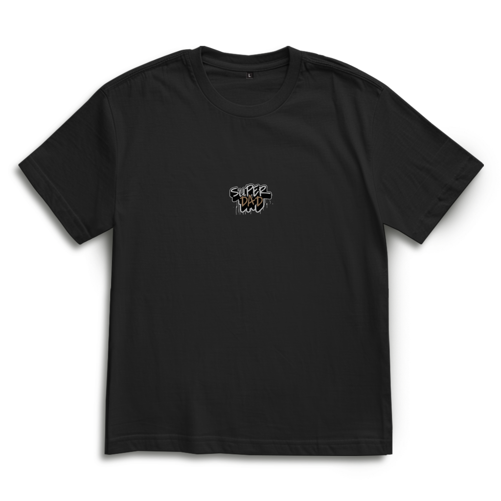 Superdad – Sand Oversize T-Shirt – Streetwear für Väter – Frontansicht | Vaterstück