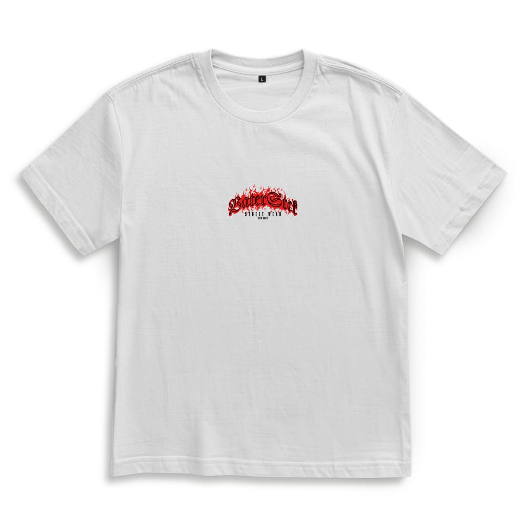 Streetwear for Dads – White Oversize T-Shirt – Streetwear für Väter – Frontansicht | Vaterstück