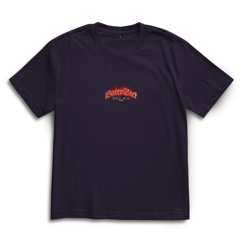 Streetwear for Dads – Purple Night Oversize T-Shirt – Streetwear für Väter – Frontansicht | Vaterstück