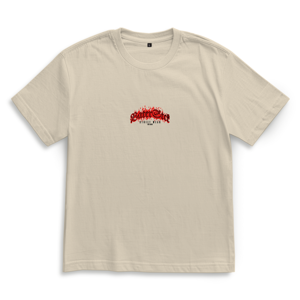 Streetwear for Dads – Sand Oversize T-Shirt – Streetwear für Väter – Frontansicht | Vaterstück