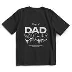 King of Dad Jokes – Black Oversize T-Shirt – Streetwear für Väter – Rückenansicht | Vaterstück