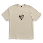 Fatherhood Heart – Purple Night Oversize T-Shirt – Streetwear für Väter – Frontansicht | Vaterstück