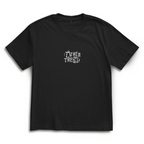 Father Theory – Black Oversize T-Shirt – Streetwear für Väter – Frontansicht | Vaterstück