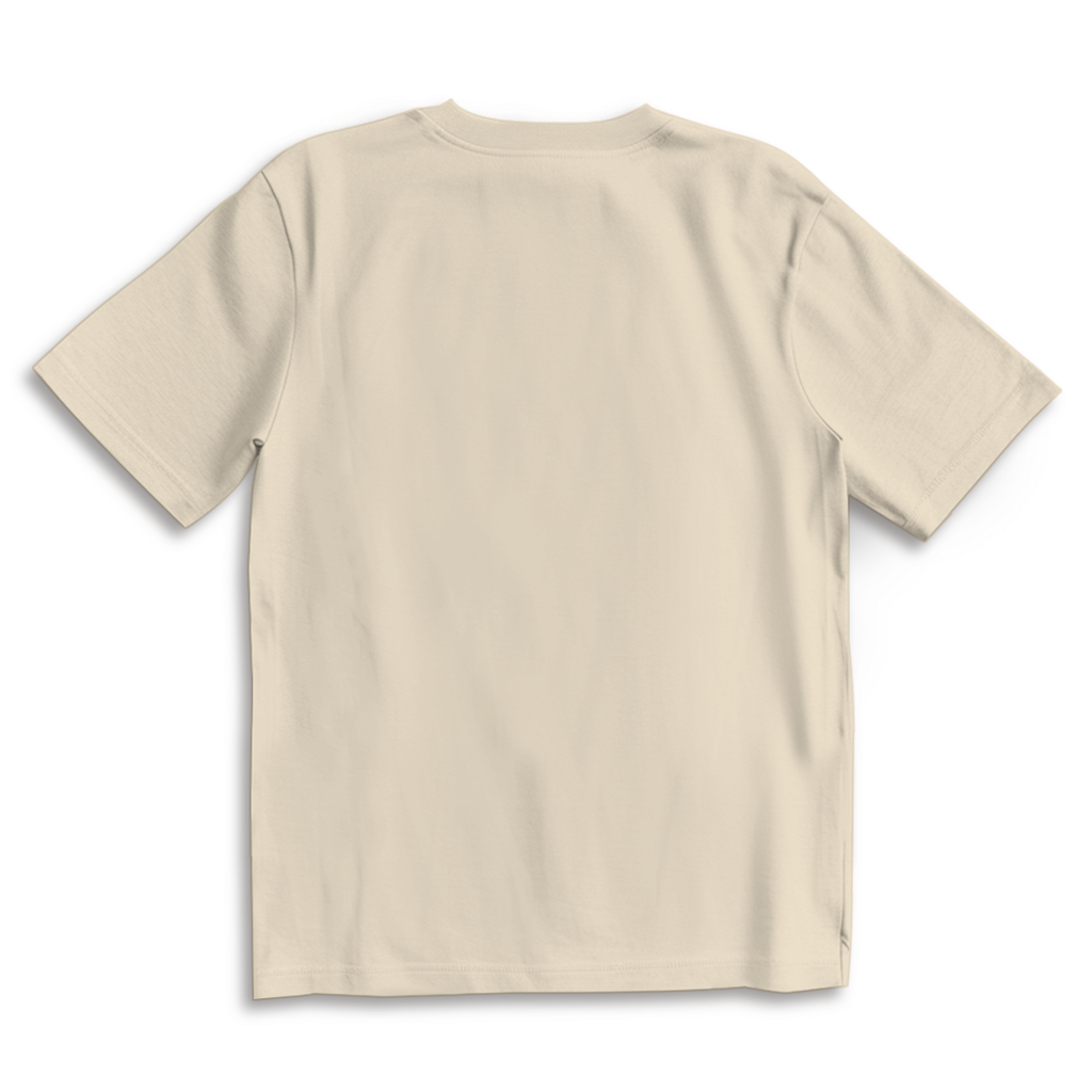Father Theory – Sand Oversize T-Shirt – Streetwear für Väter – Rückenansicht | Vaterstück