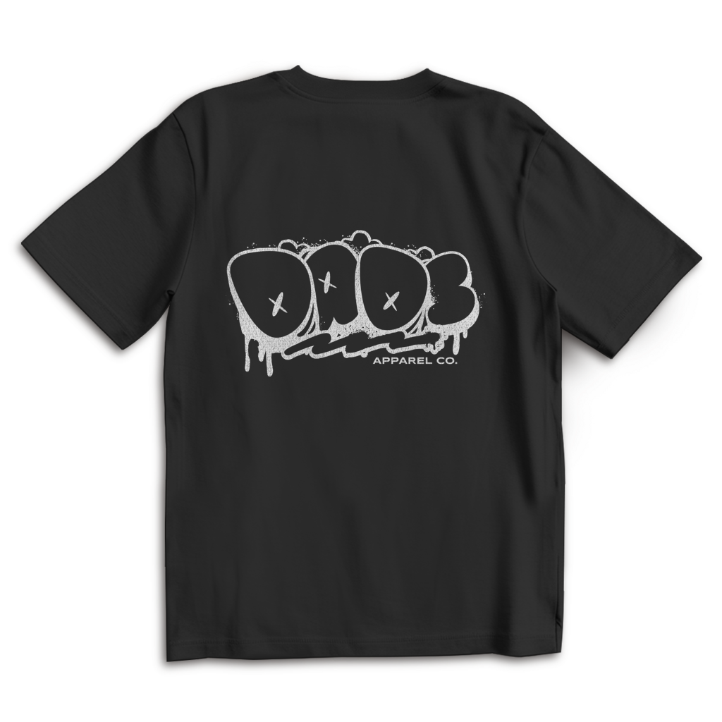 Dads Apparel – Black Oversize T-Shirt – Streetwear für Väter – Rückenansicht | Vaterstück