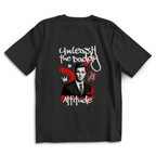 Daddy Attitude – Black Oversize T-Shirt – Streetwear für Väter – Rückenansicht | Vaterstück