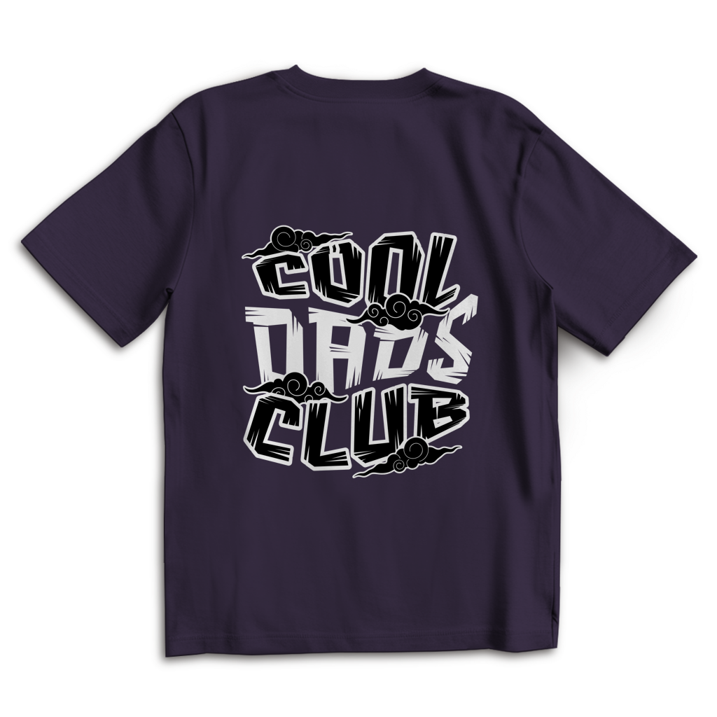 Cool Dads Club Manga – Purple Night Oversize T-Shirt – Streetwear für Väter – Rückenansicht | Vaterstück