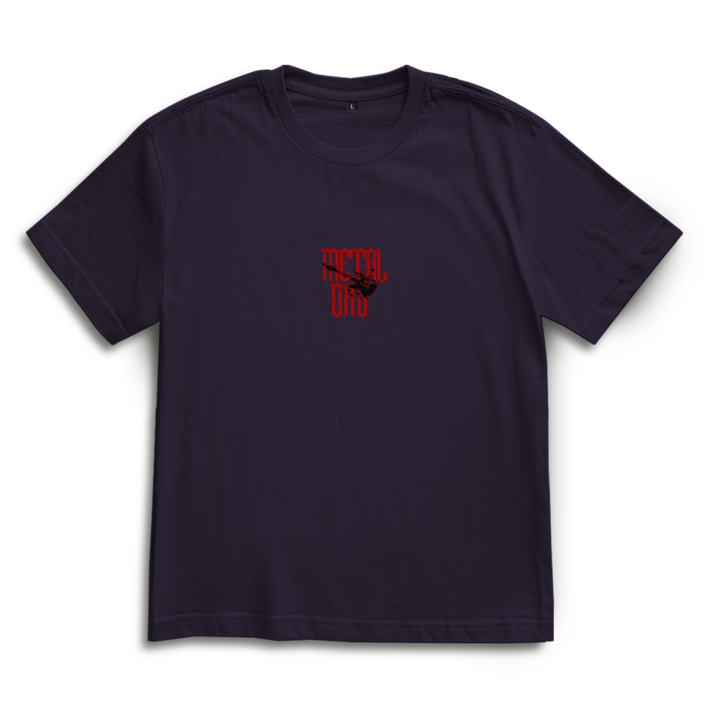Metal Dad – Purple Night Oversize T-Shirt – Streetwear für Väter – Frontansicht | Vaterstück