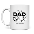 King of Dad Jokes – White Tasse – Streetwear für Väter – Frontansicht | Vaterstück