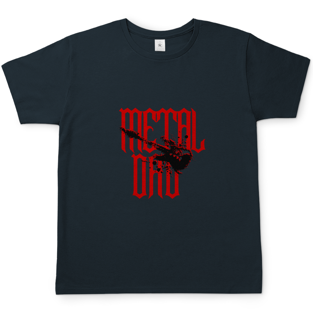 Metal Dad – Dark Grey Solid T-Shirt – Streetwear für Väter – Frontansicht | Vaterstück