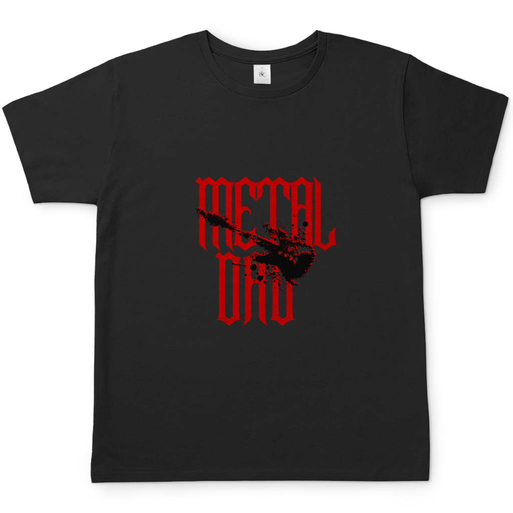 Metal Dad – Black T-Shirt – Streetwear für Väter – Frontansicht | Vaterstück