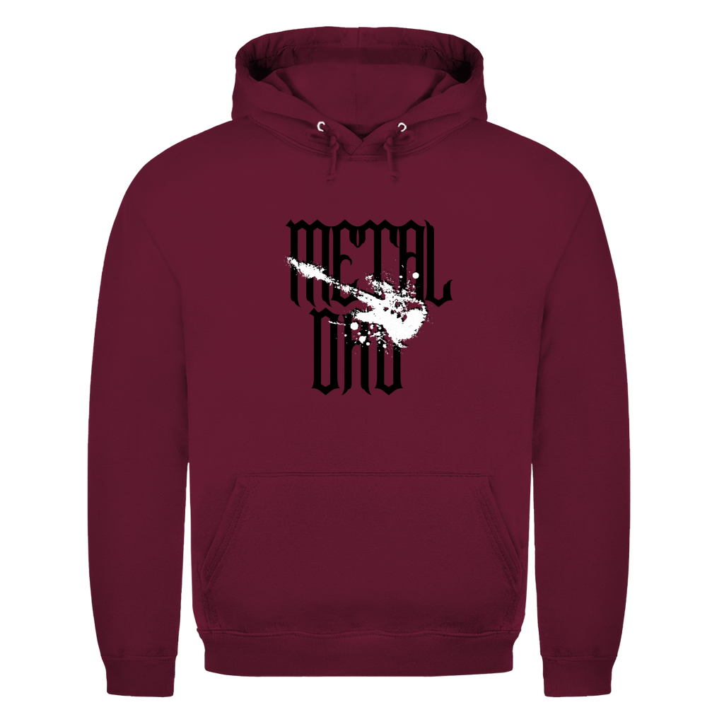 Metal Dad – Burgundy Hoodie – Streetwear für Väter – Frontansicht | Vaterstück