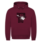 Metal Dad – Burgundy Hoodie – Streetwear für Väter – Frontansicht | Vaterstück