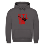 Metal Dad – Charcoal (Heather) Hoodie – Streetwear für Väter – Frontansicht | Vaterstück