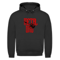 Metal Dad – Jet Black Hoodie – Streetwear für Väter – Frontansicht | Vaterstück