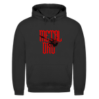 Metal Dad – Jet Black Hoodie – Streetwear für Väter – Frontansicht | Vaterstück