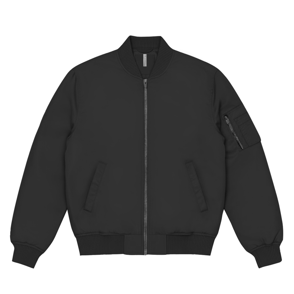 Legendary Cool Dads Club – Black Bomberjacke – Streetwear für Väter – Frontansicht | Vaterstück