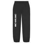 Cool Dads Club Typo2 – Black Oversize Sweatpants – Streetwear für Väter – Frontansicht | Vaterstück